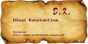 Dósai Konstantina névjegykártya